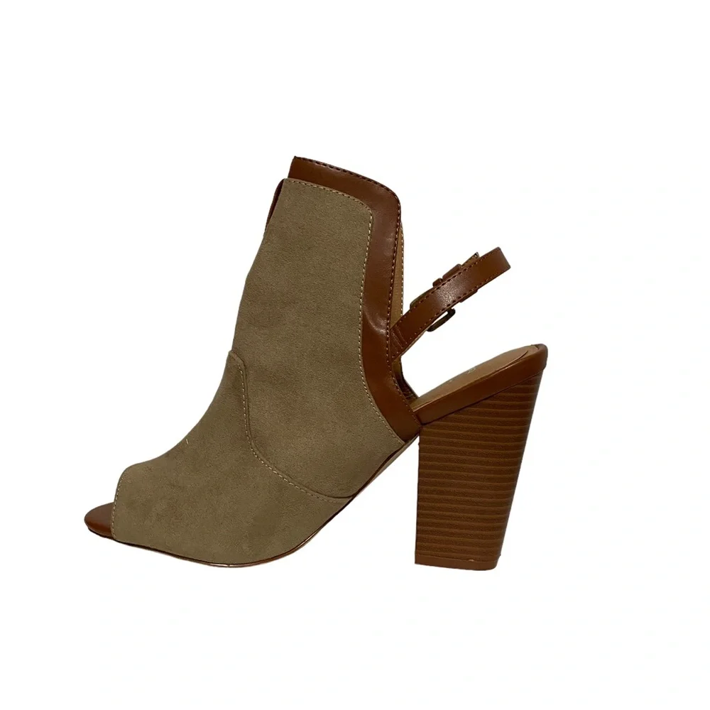 Joe's Jeans Cersee Spring Casual Holiday‎ Chic Open Toe Ankle Strap Bootie Brown